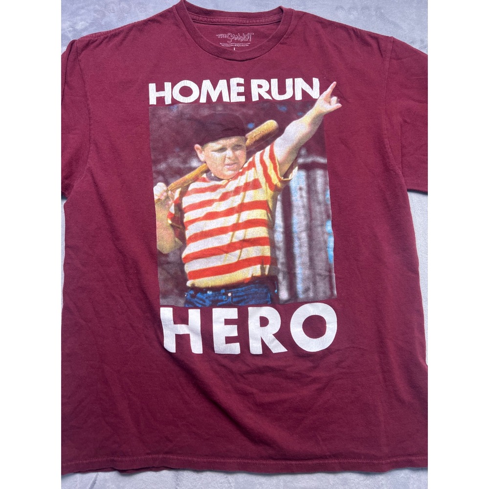 The Sandlot Ham Porter Home Run Hero Graphic T-Shirt Maroon Mens Large